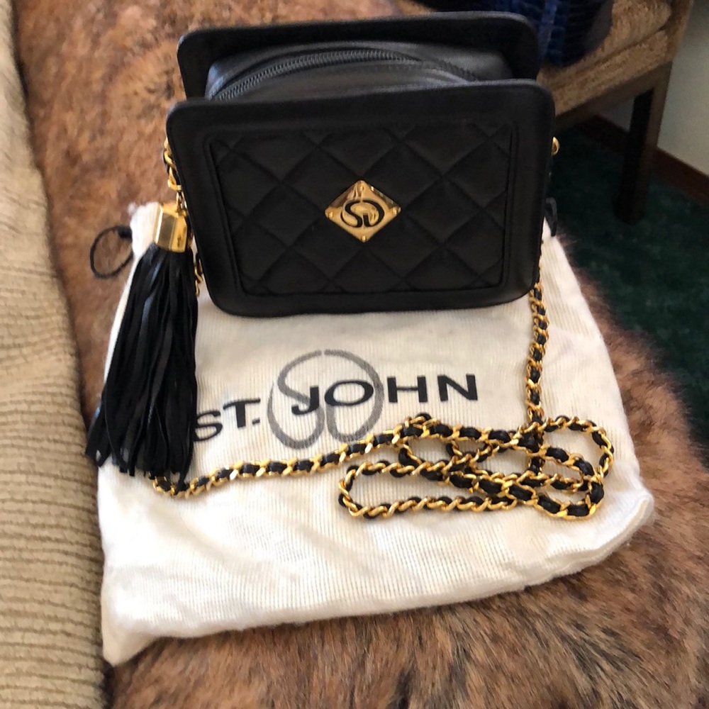 St. John leather crossbody purse